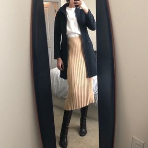 Xs Zara basics navy blue zip up coat